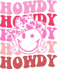 vector illustration of a happy birthday greeting card howdy