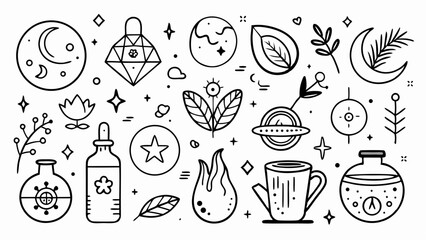 Black Star Sparkle Icons Set – Retro Twinkle, Shining Starburst, Cosmic Glow Symbols