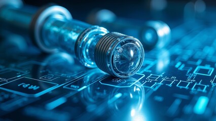 Blue Mechanical Technology Diagram