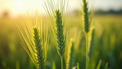 Golden Wheat Ear Natural Landscape Map