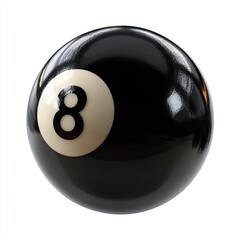 Eight ball on a white background