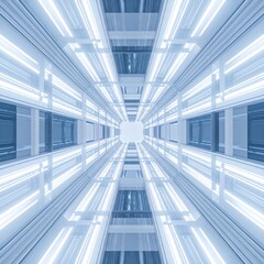 3D rendered Illustration inside CPU electronic and digital hardware