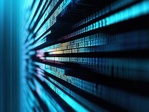 Binary Code Abstract Art