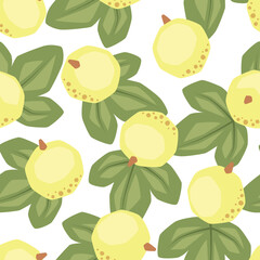 Vector seamless pattern with white currant on white background