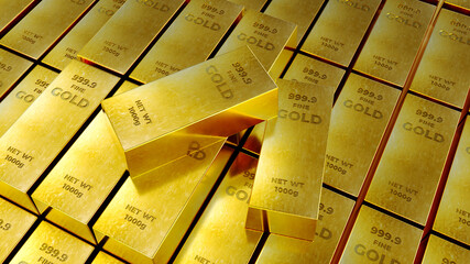 Stack Of Gold Bars , financial concept