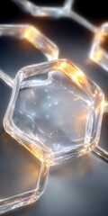 Abstract Hexagon Pattern Background  Cinematic Lighting  Glass Texture  High Resolution