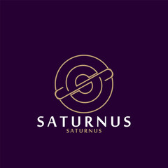 letter S and saturnus logo and vector template