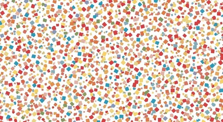Colorful confetti scattered across a white backdrop, perfect for celebrations and designs.