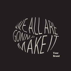 Motivational Quote Typography with Wavy Distorted Effect