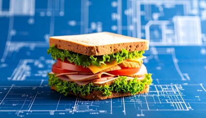 Lunch Break Blueprint Sandwich.