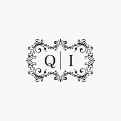 initials wedding monogram logo vector