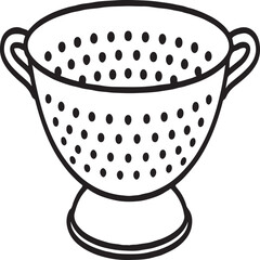 vector illustration of a strainer.
