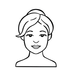 Symbol woman avatar line illustration vector