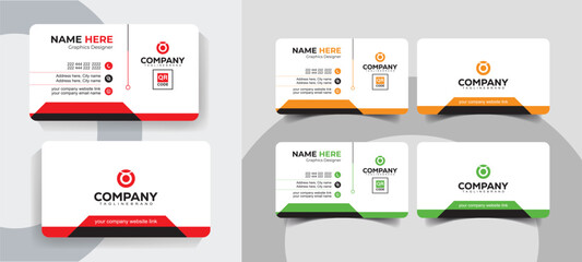 Minimal Vector Business Card Design Template for Branding and Identity. Creative business card template for personal and corporate identity.