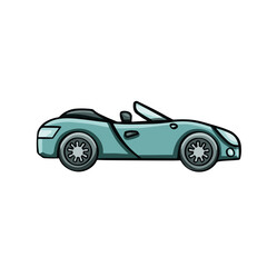 Symbol car with open top color illustration vector