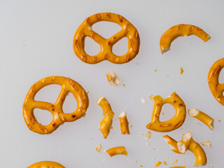 low-calorie sugar-free cracker on a white background