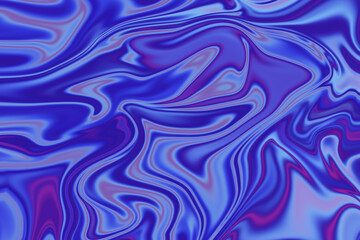 Abstract Swirling Liquid Neon Blue Purple Background
