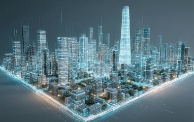 Advanced 3D Elements of Downtown Cityscape Visualization