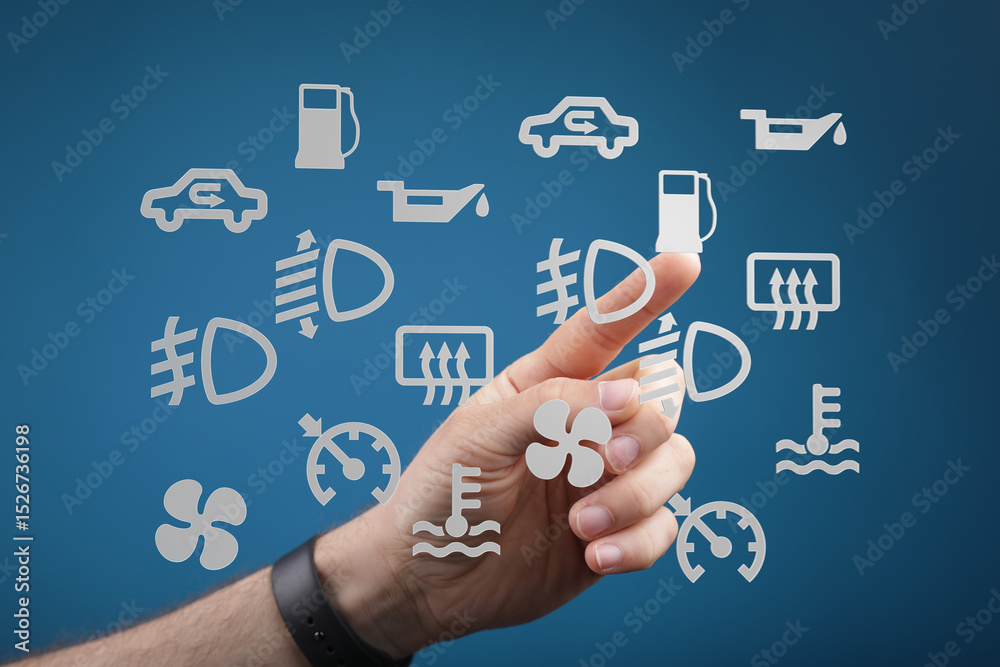 Poster Learn to identify and understand your car's dashboard warning lights and symbols.  Prevent costly repairs!