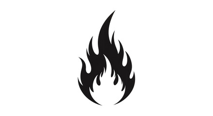 Fototapeta premium Isolated flames silhouette on transparent backdrop with a dark grey fire 