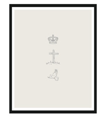  Christian Line Symbols Sketch Poster, Religion Hand Drawn Art, Bible Wall decor