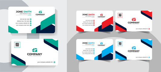 Minimalist Business Card Template with Modern Corporate Layout. Corporate and creative business card layout for professionals.