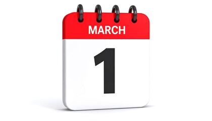 March 1st calendar date.