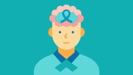 Wearing a Brain Awareness Ribbon reminds us of the impact of mental health disorders on the brain such as depression and anxiety and encourages support and understanding for those. Vector illustration