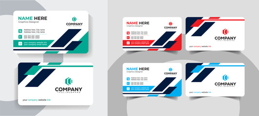 Modern and Minimalist Business Card Template with Modern Corporate Layout . Minimalist business card template with modern and clean design.