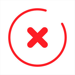 Cross check mark exclamation mark on white background. Isolated vector sign symbol. Set of check mark or exclamation mark icons. Flat vector icon. Test question. EPS 10