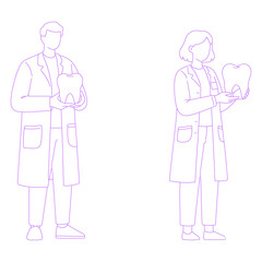 dentist lineart illustration