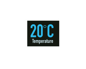20° C. Temperature degrees celsius vector isolated on white background