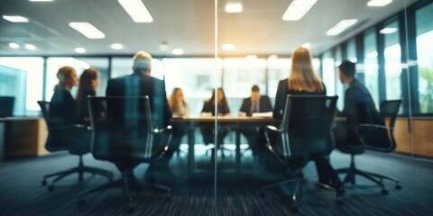 Blurred Business Meeting - Corporate Collaboration