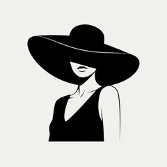 Woman with a Wide-Brimmed Hat