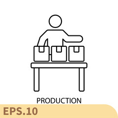 production icons  symbol vector elements for infographic web