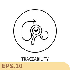 traceability icons  symbol vector elements for infographic web