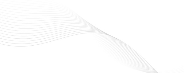 Gray wave curve lines abstract background with flowing particles. Digital energy waves technology concept. Modern backdrop design for business, presentation, banner.