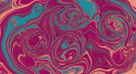 Abstract artwork featuring swirling patterns of vibrant colors, creating a dynamic and fluid composition.