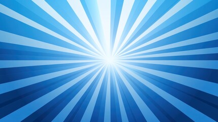 Radiant blue rays radiate from a central point.