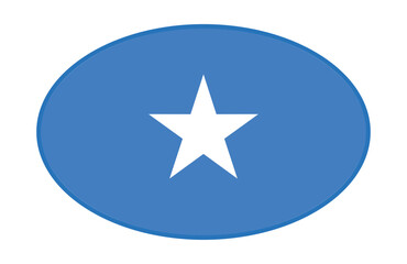 Somalia flag ellipse shaped. vector	