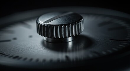 Metallic knob detail macro