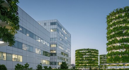 Fototapeta premium Modern buildings cityscape