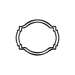 Square frame clip art design on plain white transparent isolated background for card, shirt, hoodie, sweatshirt, apparel, tag, mug, icon, poster or badge