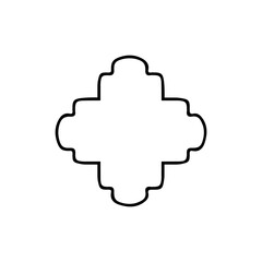 Square frame clip art design on plain white transparent isolated background for card, shirt, hoodie, sweatshirt, apparel, tag, mug, icon, poster or badge