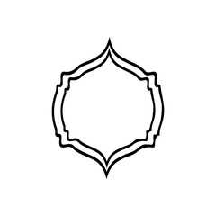 Square frame clip art design on plain white transparent isolated background for card, shirt, hoodie, sweatshirt, apparel, tag, mug, icon, poster or badge