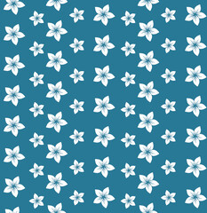 Hawaiian Floral Teal Floral Seamless Repeat