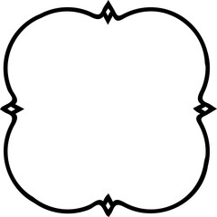 Square frame clip art design on plain white transparent isolated background for card, shirt, hoodie, sweatshirt, apparel, tag, mug, icon, poster or badge