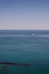 Adriatic Sea and Trabocchi Coast. Spectacular view from Ortona Castle