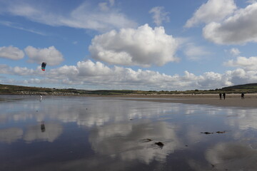 clouds over the beach