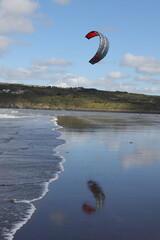 Kite surfer on the beach